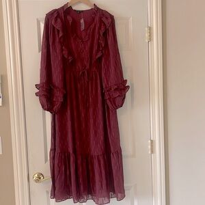 Target August Sky Maroon Dress